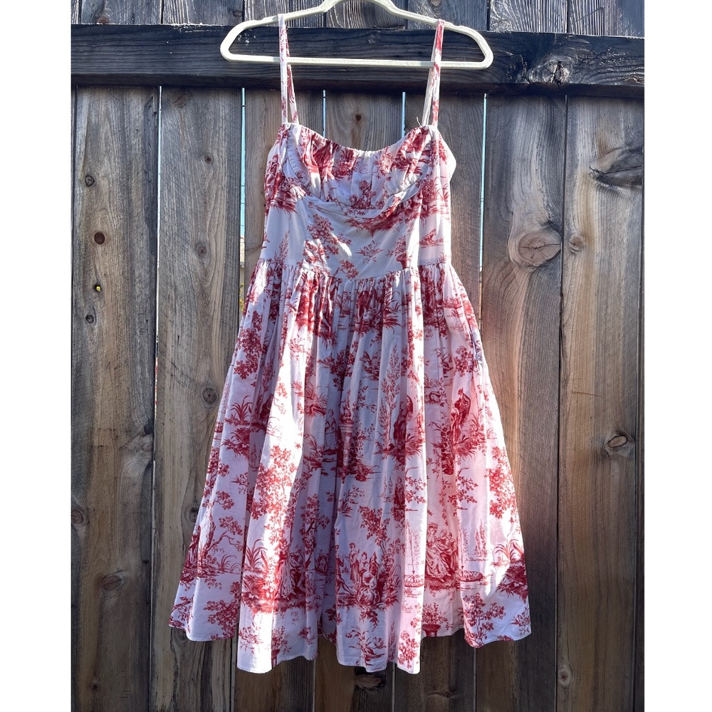 Bernie Dexter Paris Dress Romantic Red Toile